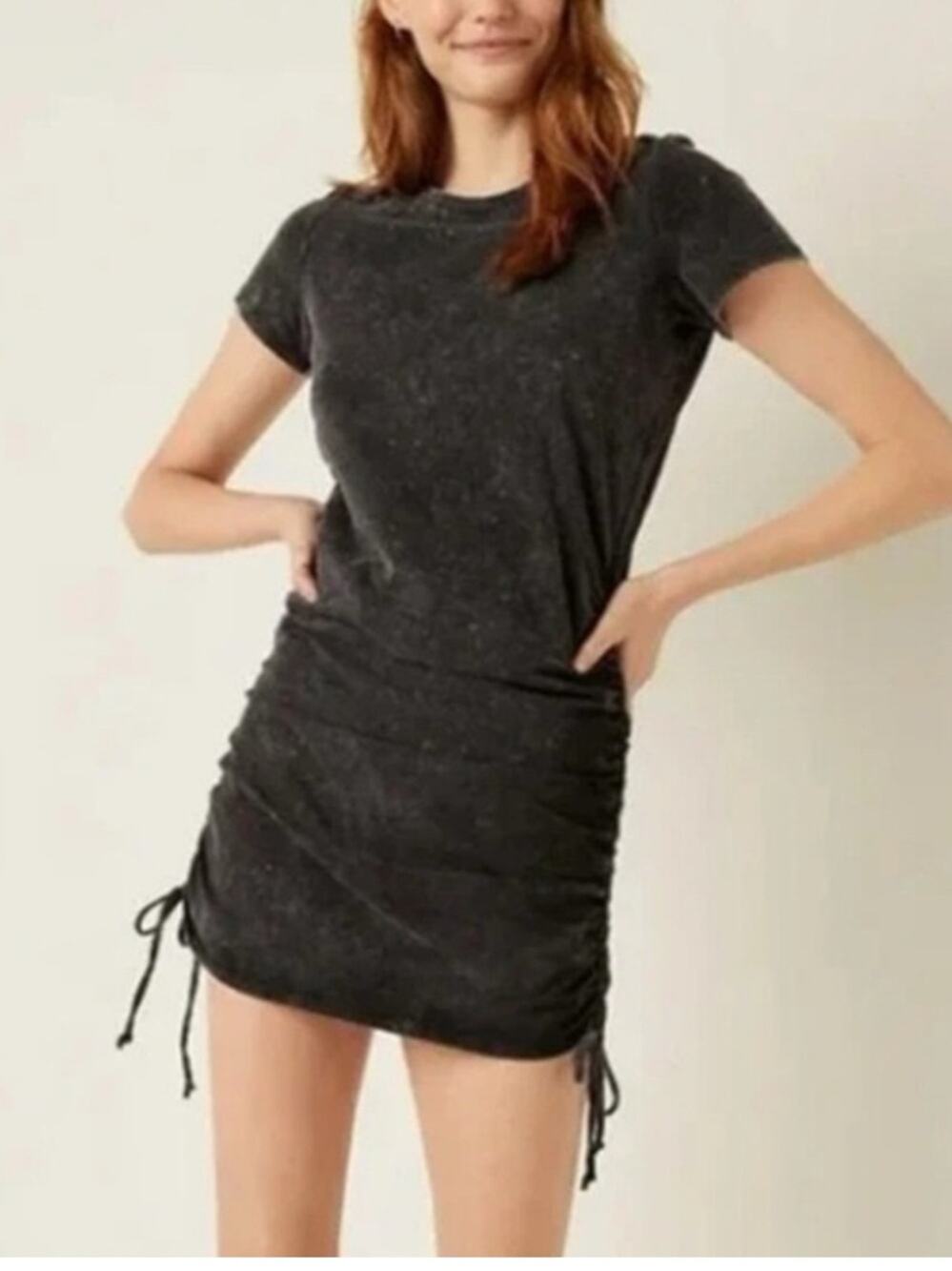 Victoria Secret Black Acid Wash Shirt Dress